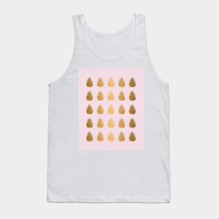 Golden Pine cone design Tank Top